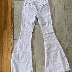 Free people flare jeans white